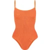 Hunza G Pamela Swim Crinkle Badedrakt Oransje