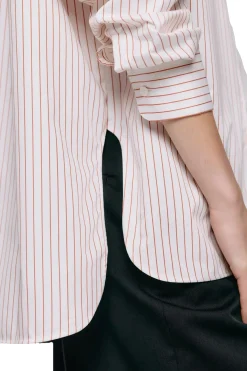 Julie Josephine Edwina Shirt Skjorte Stripet Oransje