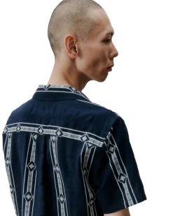 Libertine Libertine Cave Skjorte Hvit Og Blå