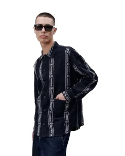 Libertine Libertine Venture Shirt Skjorte Stripet Mørkeblå