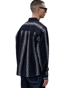 Libertine Libertine Venture Shirt Skjorte Stripet Mørkeblå