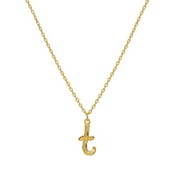 Maanesten T Alphabet Smykke Gull