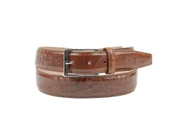 Manzini Montecristo Croc Belt 3,5cm Belte Brun