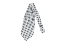 Manzini Montecristo Silk Ascot Slips Hvit Og Sort