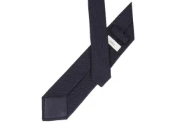 Manzini Nohr Burt Navy Grenadine Slips Mørkeblå