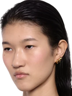 Maria Black Coil Crawler Earring Left Øredobber Gull