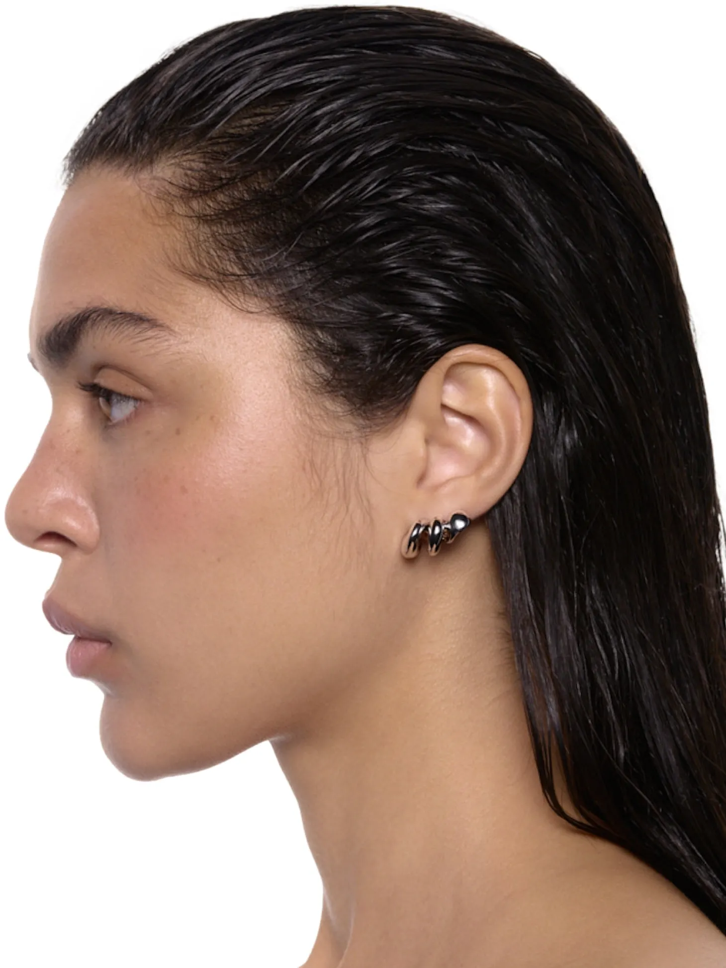 Maria Black Coil Crawler Earring Left Øredobber Sølv