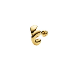 Maria Black Coil Whirl Stud Right Gold Øredobber Gull