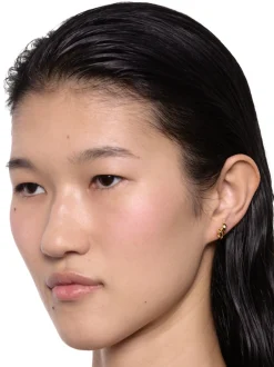 Maria Black Coil Whirl Stud Right Gold Øredobber Gull