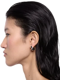 Maria Black Saddle Earrings Small Øredobber Sølv