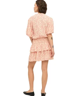 Once Untold Athilda Smock Dress Kjole Beige Og Rosa