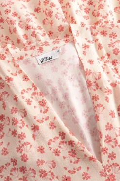 Once Untold Athilda Smock Dress Kjole Beige Og Rosa