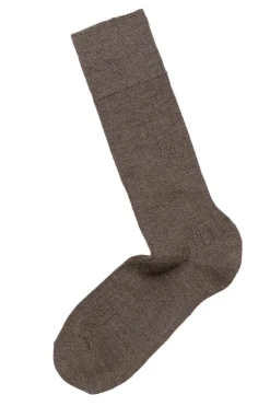 Panos Emporio 2PK Calle Premium Mercerized Wool Rib Sokker Brun
