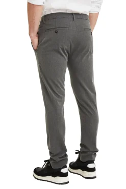 Plain JoshPL 315 Grey Melange Bukse Lysegrå