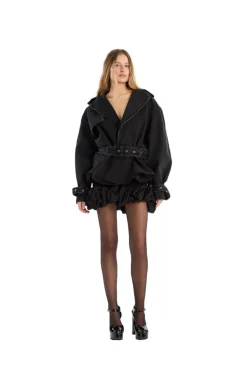 ROTATE Crepe Mini Skirt Skjørt Sort