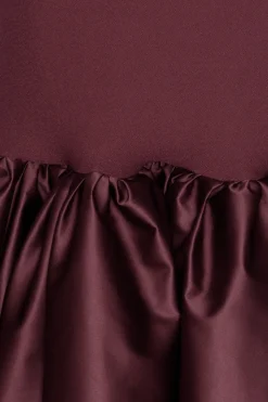 ROTATE Fitted Maxi Dress Kjole Burgunder