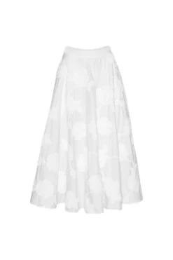 ROTATE Flower Maxi Skirt Skjørt Hvit
