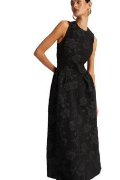 ROTATE Jaquard Midi Dress Kjole Sort
