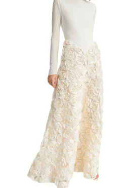 ROTATE Long Sleeve Maxi Dress Kjole Off-White