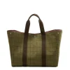 Rue de Verneuil Traversée XL Hunting Tweed Kaki Veske Grønn Mønster