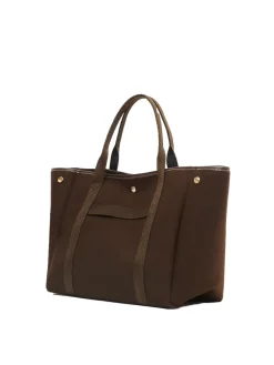 Rue de Verneuil Traversée L Whip Chocolat Flannel Veske Brun