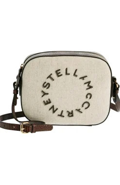 Stella McCartney Camera Bag Canvas & Embossed Veske Brun/Beige