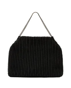 Stella McCartney Falabella Drawstring Bag Embroidery Veske Sort