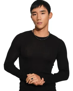 Tom Wood Cushion Black Larvikite Ring Sølv