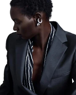 Tom Wood Ice Huggie Pave silver Øredobber Sølv