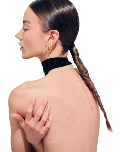 Tom Wood Nova Hoops Small Gold Øredobber Gull