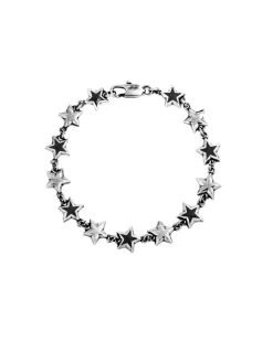 TwoJeys Black Enameled Stars Bracelet Armbånd Sølv / Sort