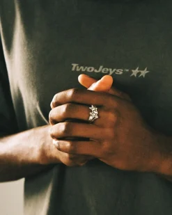 TwoJeys Tilted Icon Ring Ring Sølv