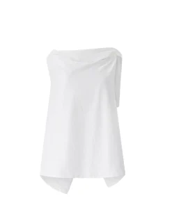 Viktoria Chan Tully open bak top Skjorte Hvit